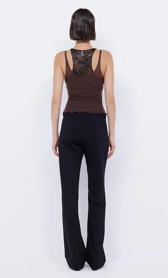 Bec Bridge Sleeveless Women LOANI LAYERED CAMI 8211 CHOCBLACK