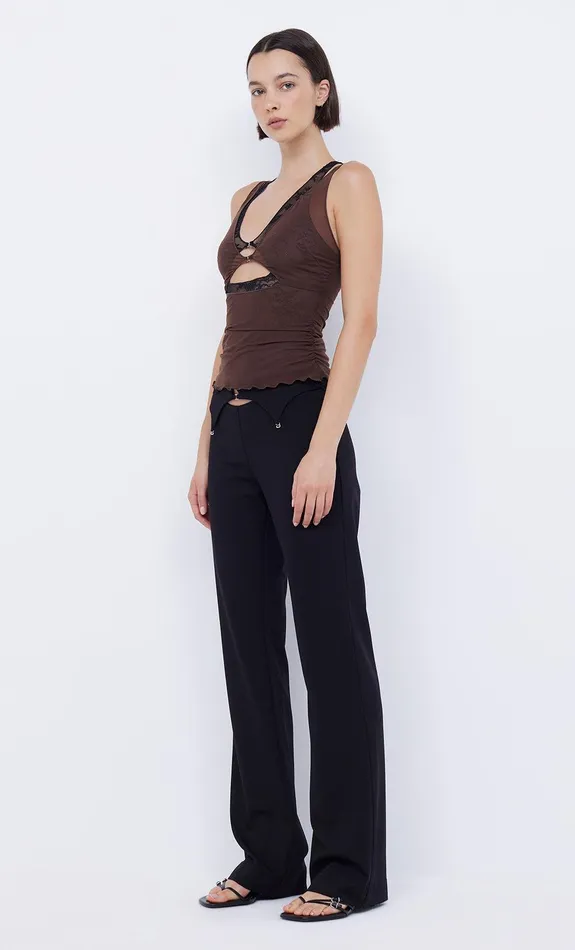 Bec Bridge Sleeveless Women LOANI LAYERED CAMI 8211 CHOCBLACK