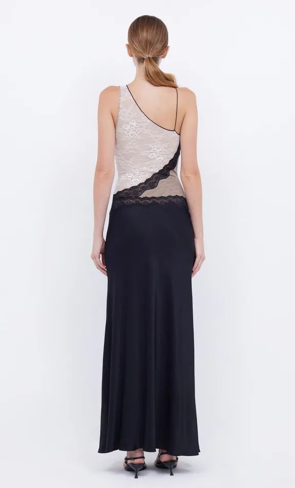 Bec Bridge Wedding Guest Women ABRIELLE LACE MAXI DRESS 8211 BLACKTAUPEIVORY