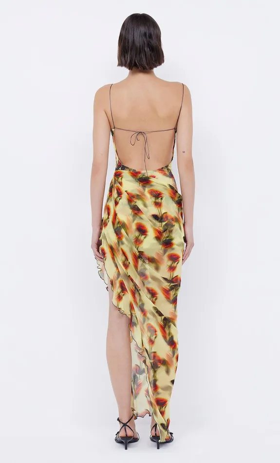 Bec Bridge Wedding Guest Women FIORE ASYM MAXI DRESS 8211 CITRUS ROSE