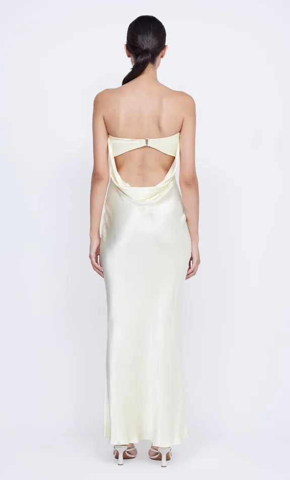 Bec Bridge Wedding Guest Women MOON DANCE STRAPLESS DRESS 8211 ICE YELLOW