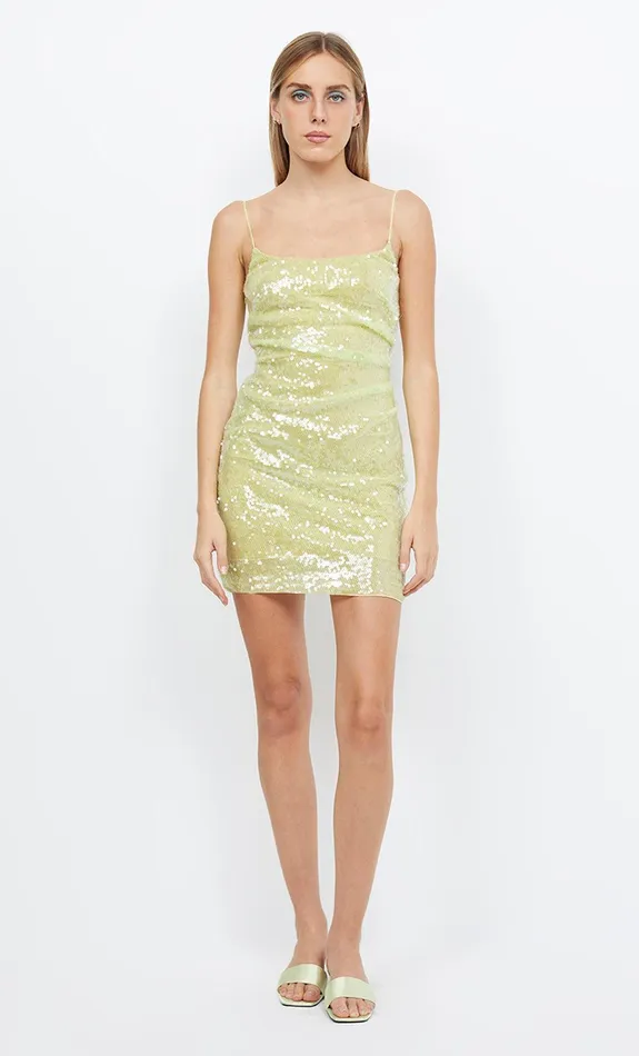 Bec Bridge Wedding Guest Women VENUS SEQUIN MINI DRESS 8211 CITRUS
