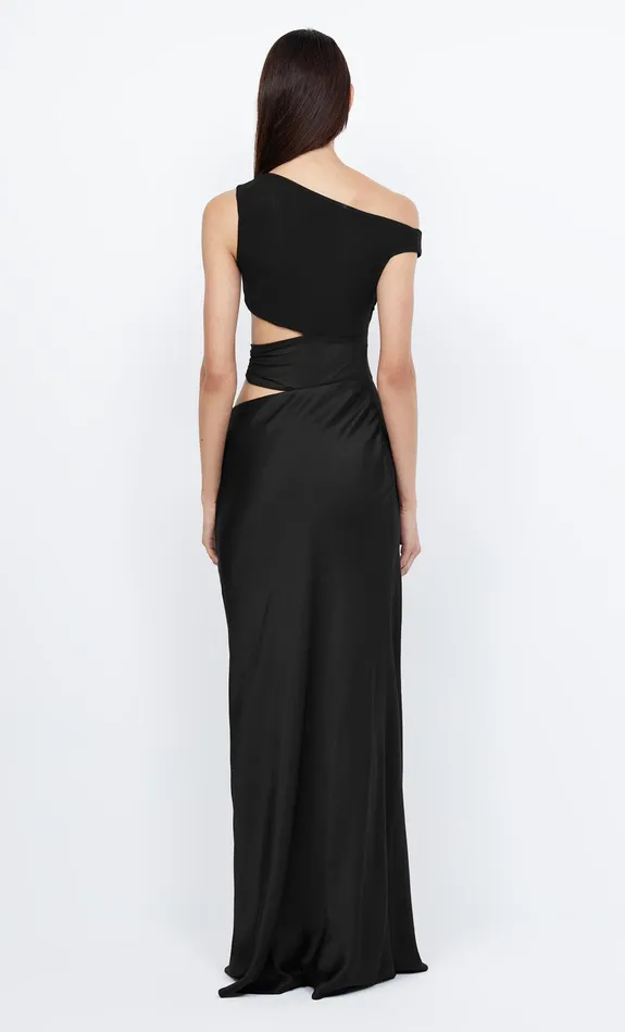 Bec Bridge Wedding Guest Women WHORL ASYM DRESS 8211 BLACK