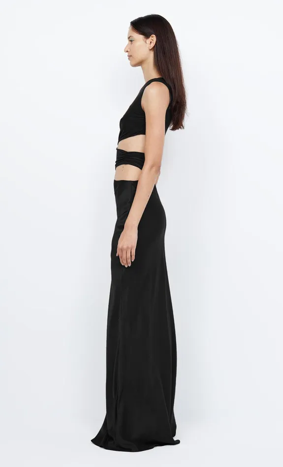 Bec Bridge Wedding Guest Women WHORL ASYM DRESS 8211 BLACK