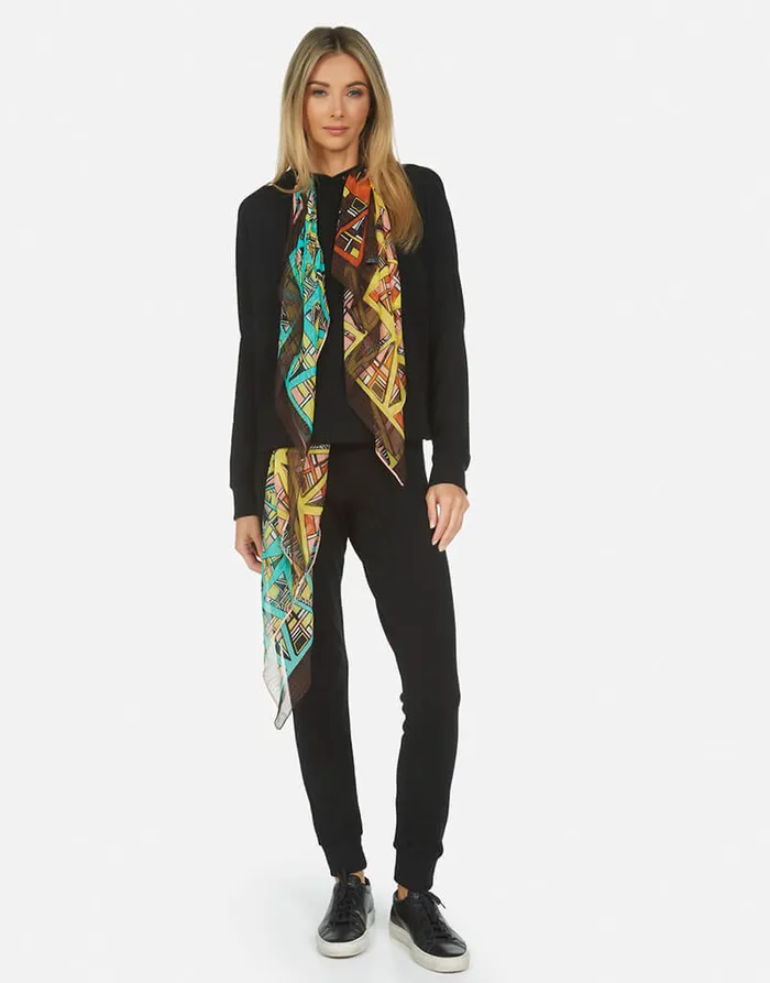 Belinda Scarf Black Tribal Women039s Lauren Moshi Hoodies