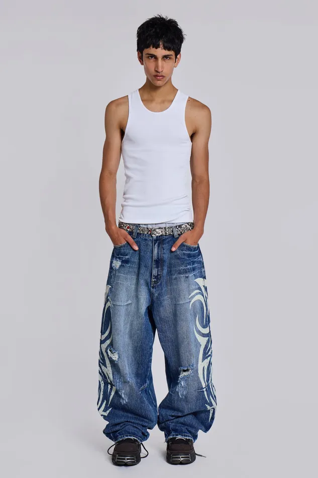 Bestsellers Shop Light Wash Blade XL Colossus Jeans Jaded London Men