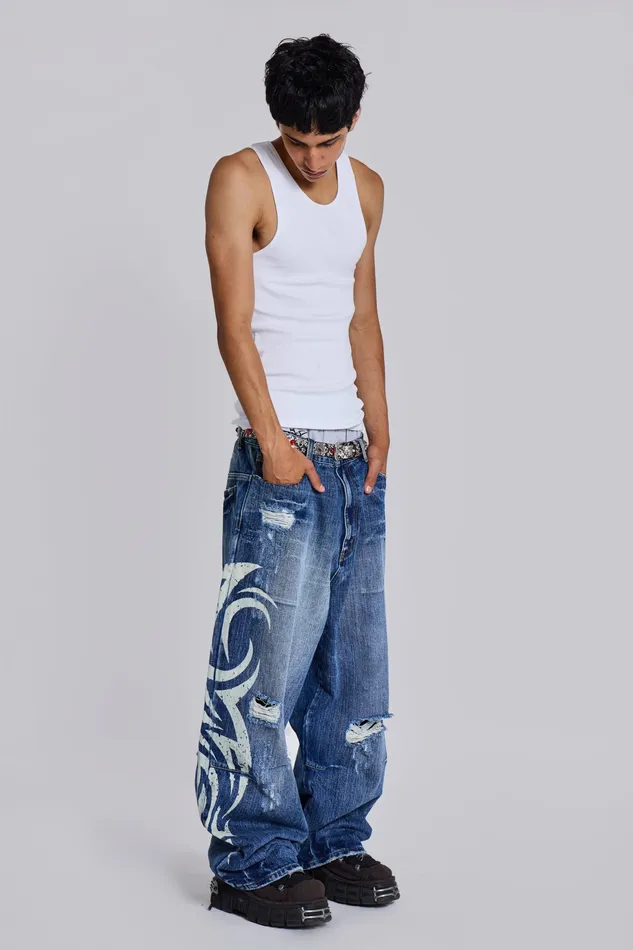 Bestsellers Shop Light Wash Blade XL Colossus Jeans Jaded London Men
