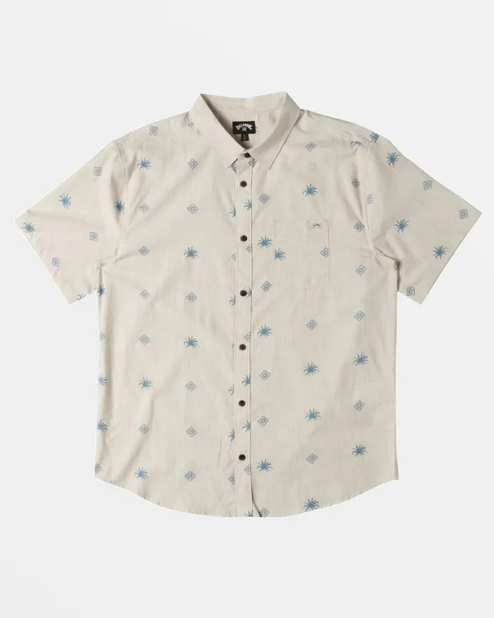 Billabong Boys039 Tops Boys 27 Sundays Short Sleeve Shirt Cream 8211 Men