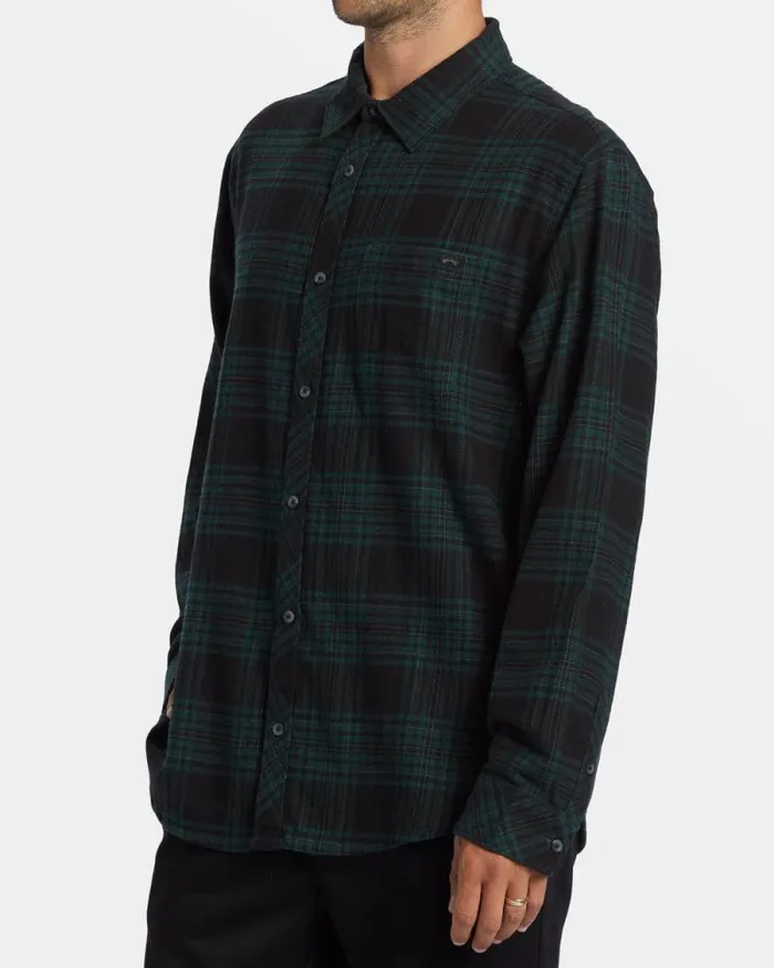 Billabong Flannels Coastline Long Sleeve Flannel Shirt Black 8211 Men Billabong Flannels Coastline Long Sleeve Flannel Shirt Black 8211 Men