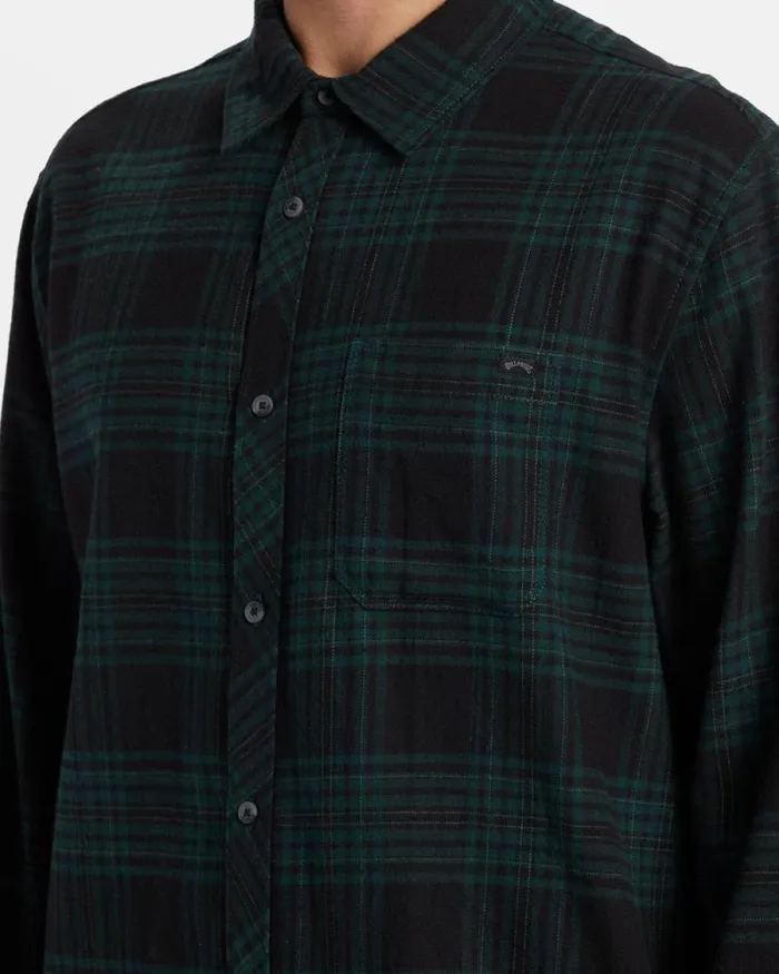 Billabong Flannels Coastline Long Sleeve Flannel Shirt Black 8211 Men Billabong Flannels Coastline Long Sleeve Flannel Shirt Black 8211 Men