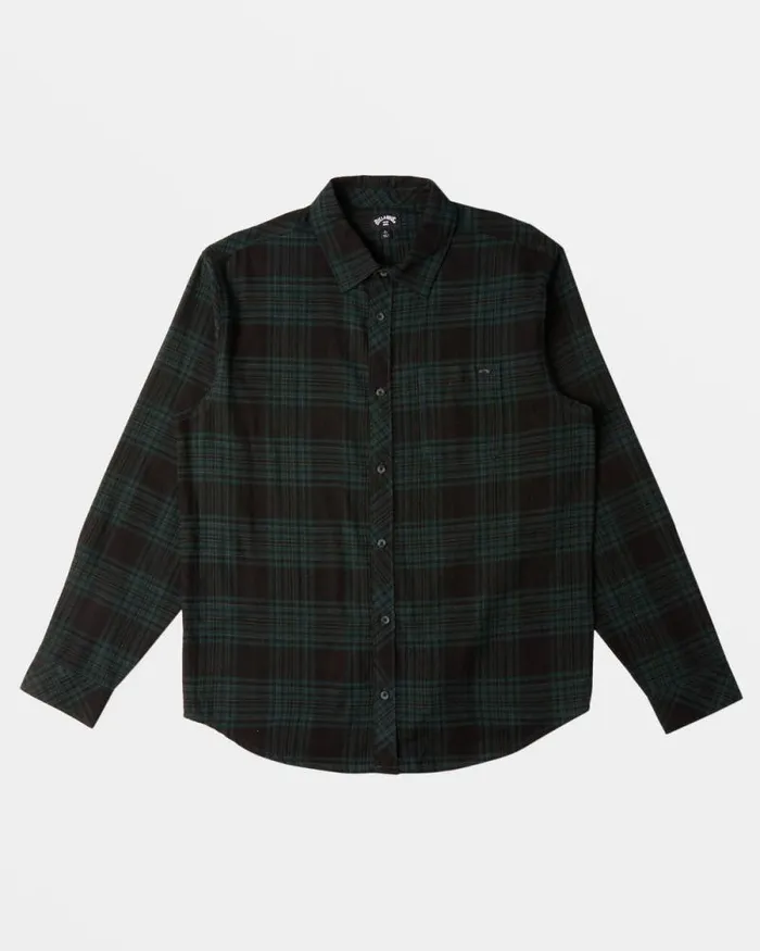 Billabong Flannels Coastline Long Sleeve Flannel Shirt Black 8211 Men Billabong Flannels Coastline Long Sleeve Flannel Shirt Black 8211 Men