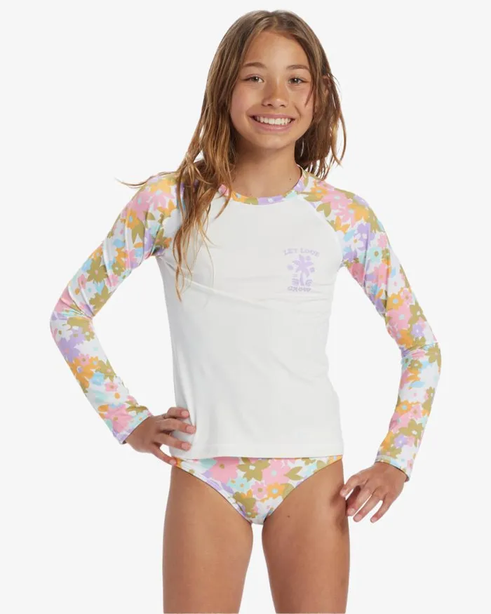 Billabong Girls039 Swim Girls Kissed By The Sun Long Sleeve Rashguard Multi 8211 Women
