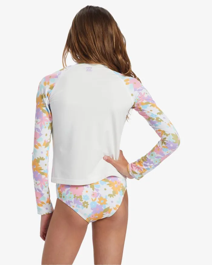 Billabong Girls039 Swim Girls Kissed By The Sun Long Sleeve Rashguard Multi 8211 Women