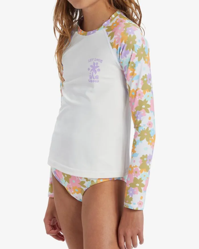 Billabong Girls039 Swim Girls Kissed By The Sun Long Sleeve Rashguard Multi 8211 Women