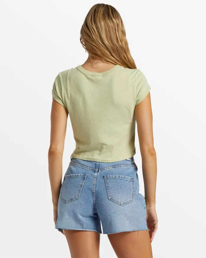 Billabong Graphic Tees and Tanks Daily TShirt Light Avocado 8211 Women