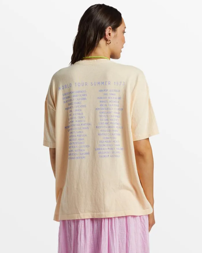Billabong Graphic Tees and Tanks Since 73 Oversized TShirt Peach Whip 8211 Women