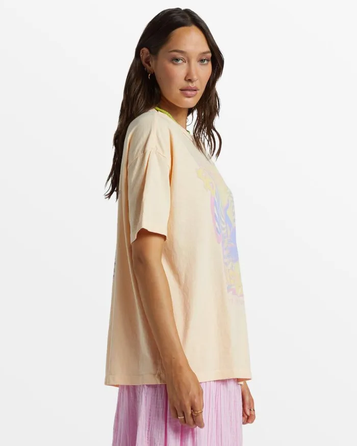 Billabong Graphic Tees and Tanks Since 73 Oversized TShirt Peach Whip 8211 Women