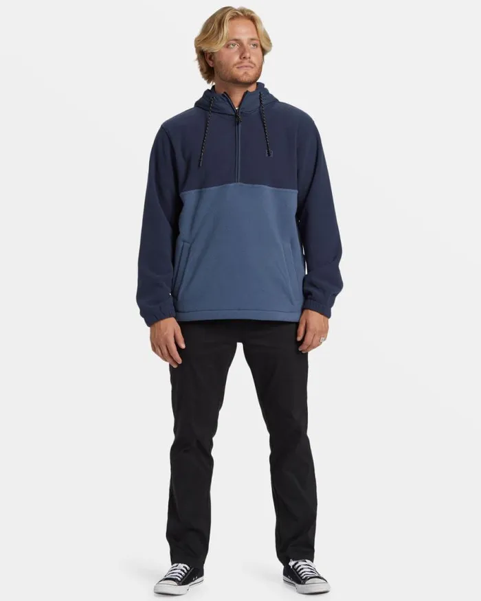 Billabong Hoodies and Fleece ADiv Boundary Hooded HalfZip Pullover Dusty Navy 8211 Men