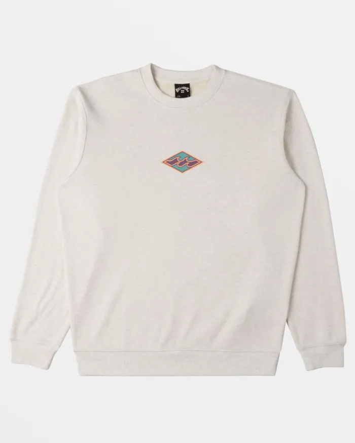 Billabong Hoodies and Fleece Short Sands Crewneck Sweatshirt Light Grey Heather 8211 Men