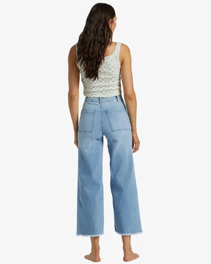 Billabong Jeans and Pants Free Fall Indigo WideLeg Jeans Surf Spray 8211 Women