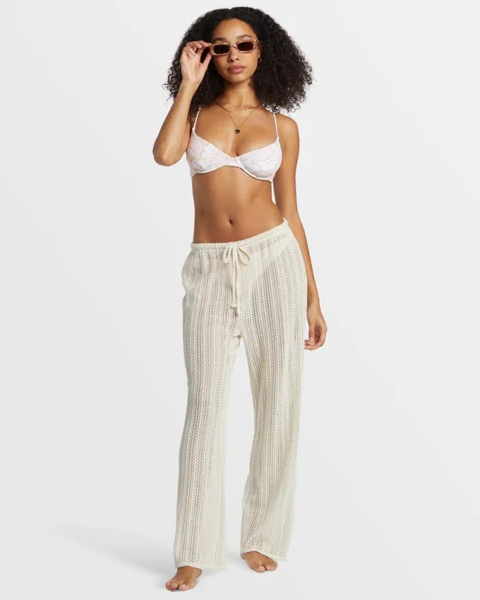Billabong Jeans and Pants Largo Beach Pant Cover Up Salt Crystal 8211 Women