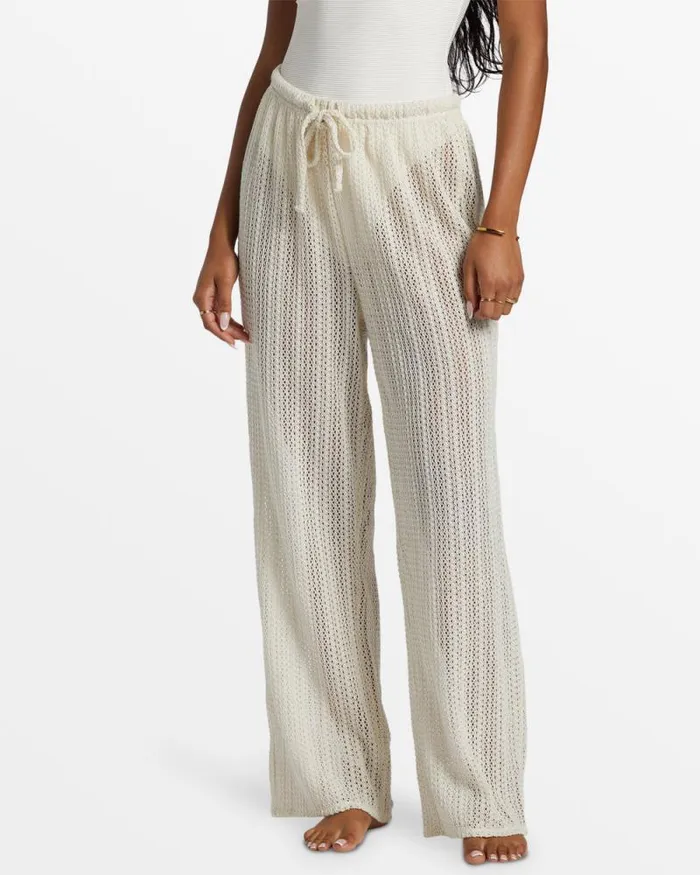 Billabong Jeans and Pants Largo Beach Pant Cover Up Salt Crystal 8211 Women