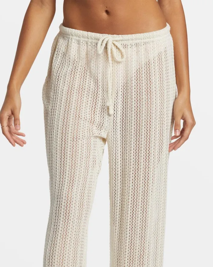 Billabong Jeans and Pants Largo Beach Pant Cover Up Salt Crystal 8211 Women