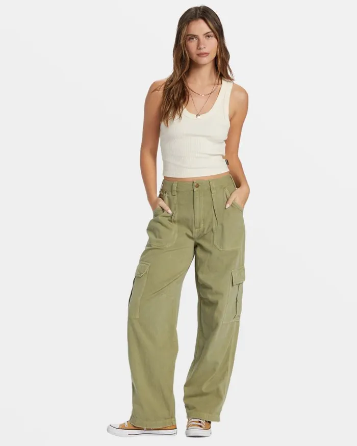 Billabong Jeans and Pants Walk Along Pants Army 8211 Women Billabong Jeans and Pants Walk Along Pants Army 8211 Women