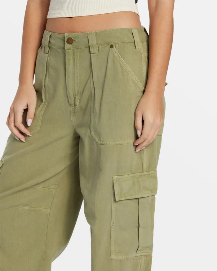 Billabong Jeans and Pants Walk Along Pants Army 8211 Women Billabong Jeans and Pants Walk Along Pants Army 8211 Women