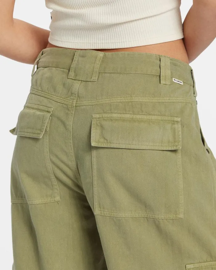 Billabong Jeans and Pants Walk Along Pants Army 8211 Women Billabong Jeans and Pants Walk Along Pants Army 8211 Women