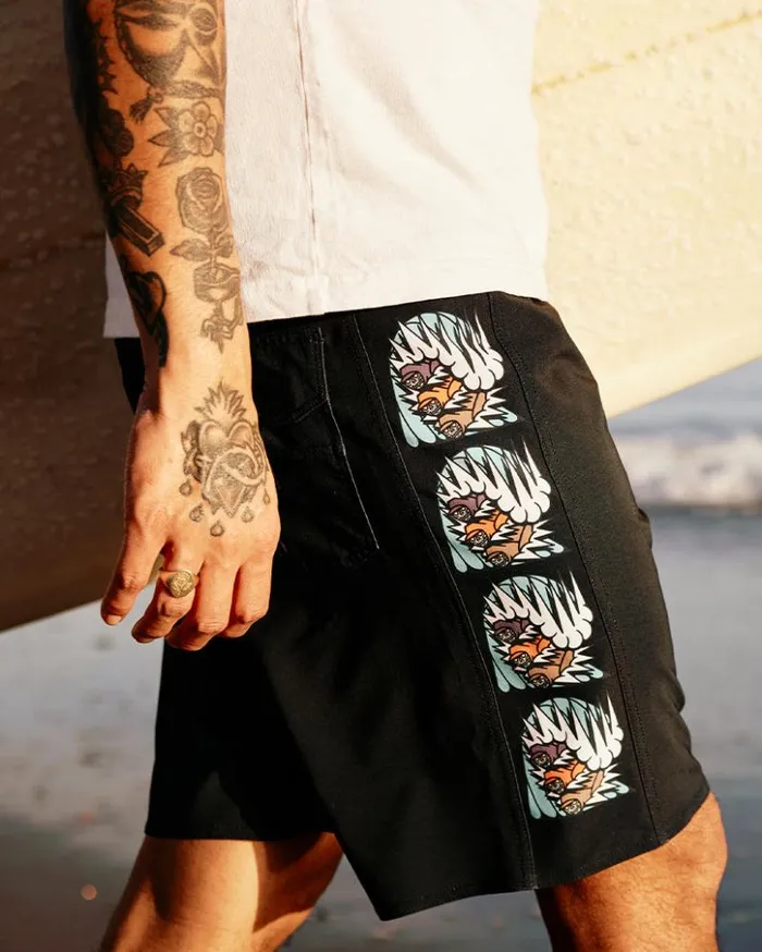 Billabong Long Length 18034 8211 21034 Skulls D Bah Pro 18034 Boardshorts Black 8211 Men