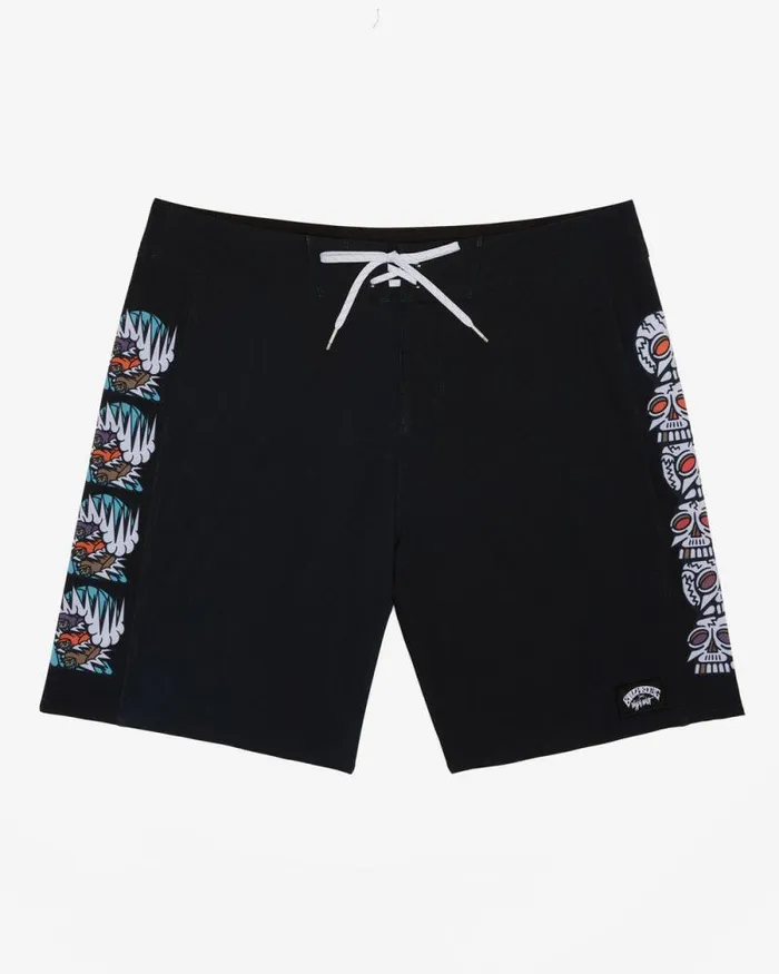 Billabong Long Length 18034 8211 21034 Skulls D Bah Pro 18034 Boardshorts Black 8211 Men