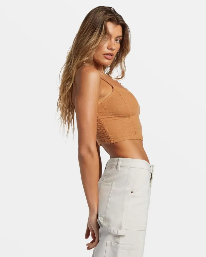 Billabong Matching Sets By The Sea Crop Top Sandalwood 8211 Women Billabong Matching Sets By The Sea Crop Top Sandalwood 8211 Women