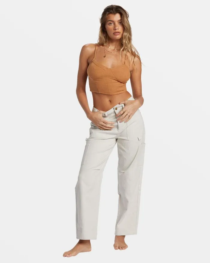 Billabong Matching Sets By The Sea Crop Top Sandalwood 8211 Women Billabong Matching Sets By The Sea Crop Top Sandalwood 8211 Women