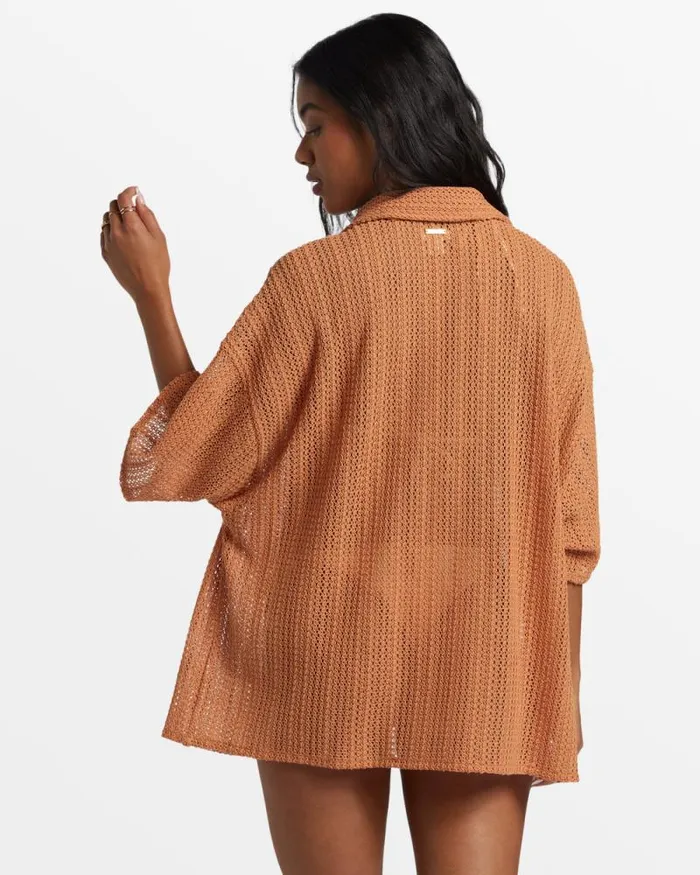 Billabong Matching Sets Largo Overshirt Cover Up Toffee 8211 Women Billabong Matching Sets Largo Overshirt Cover Up Toffee 8211 Women