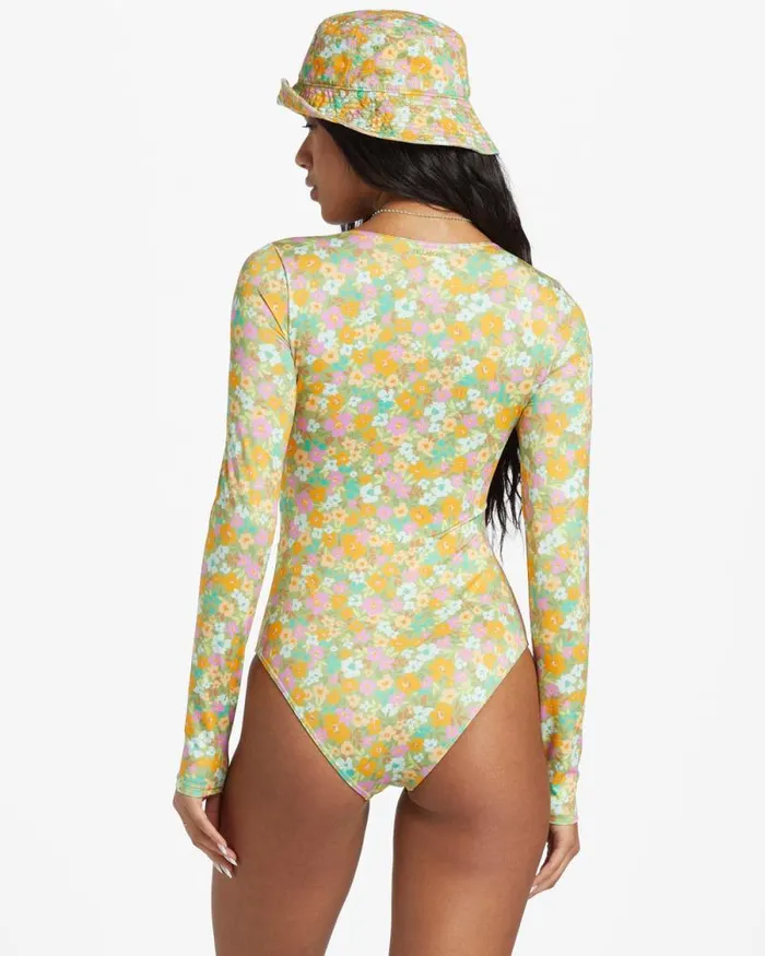 Billabong One Pieces On The Bright Side Surf Tee Palm Green 8211 Women