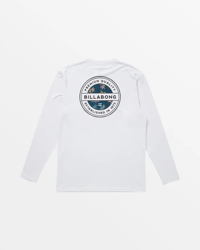 Billabong Rashguards and Surf Tees Classic Rotor UPF 50 Long Sleeve Surf Tee White 8211 Men