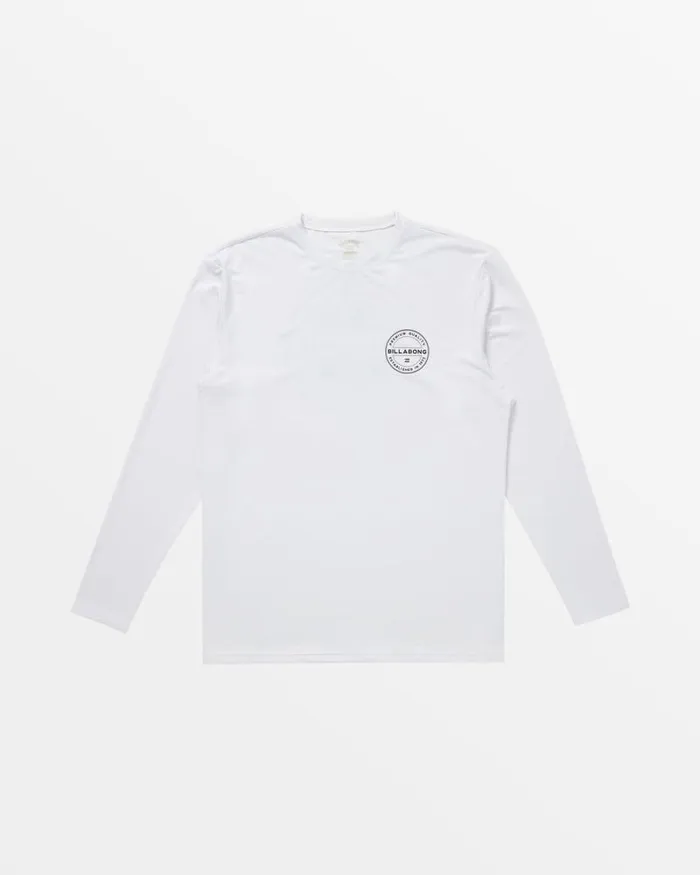 Billabong Rashguards and Surf Tees Classic Rotor UPF 50 Long Sleeve Surf Tee White 8211 Men Billabong Rashguards and Surf Tees Classic Rotor UPF 50 Long Sleeve Surf Tee White 8211 Men
