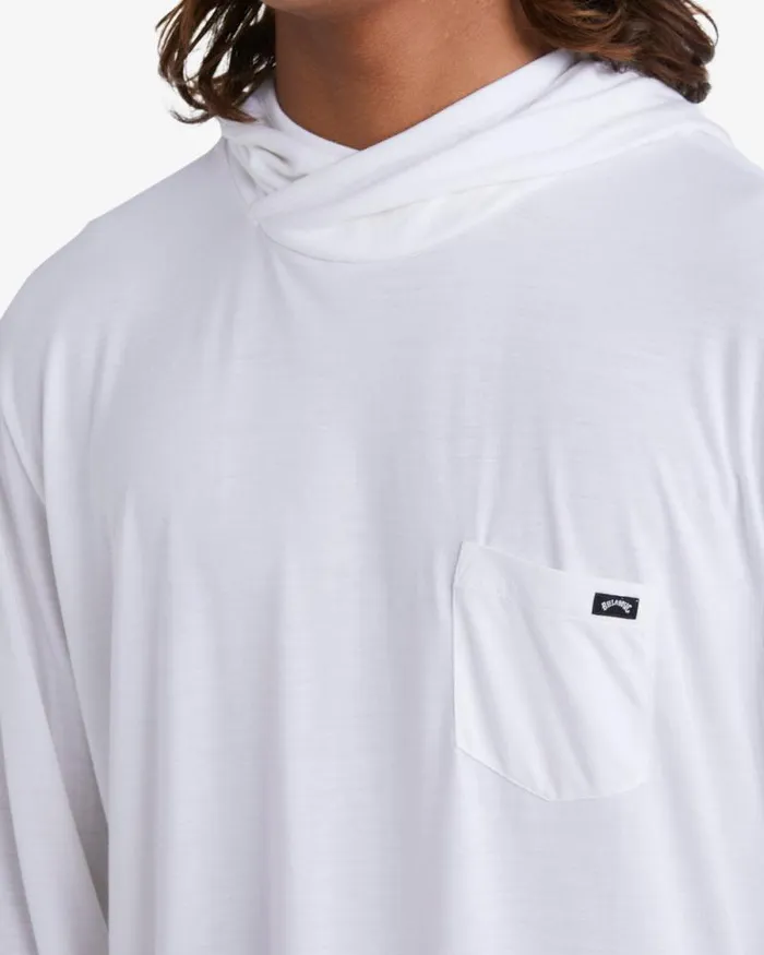Billabong Rashguards and Surf Tees Eclipse Hooded Long Sleeve Surf TShirt White 8211 Men Billabong Rashguards and Surf Tees Eclipse Hooded Long Sleeve Surf TShirt White 8211 Men