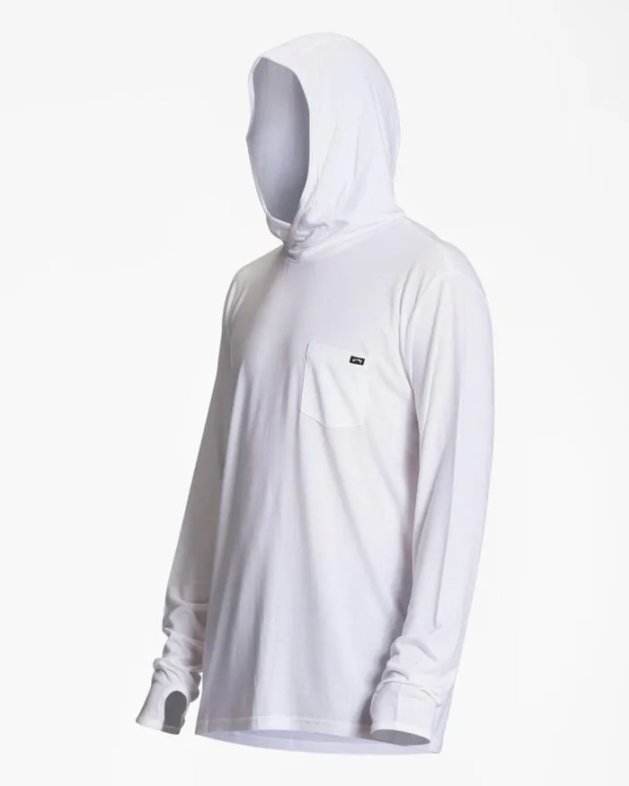 Billabong Rashguards and Surf Tees Eclipse Hooded Long Sleeve Surf TShirt White 8211 Men Billabong Rashguards and Surf Tees Eclipse Hooded Long Sleeve Surf TShirt White 8211 Men