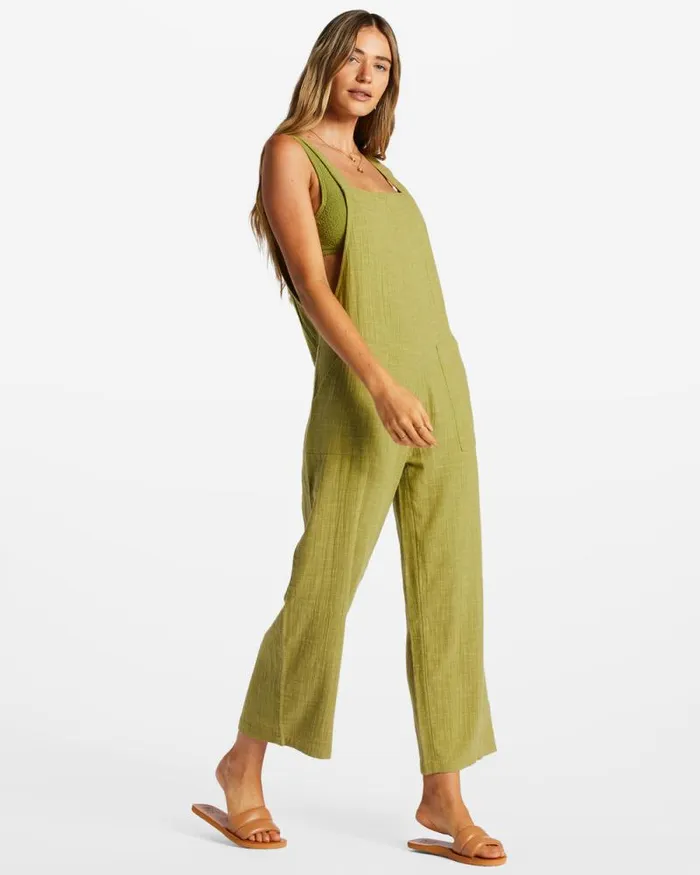 Billabong Rompers and Jumpsuits Pacific Time Strappy Jumpsuit Green Eyes 8211 Women Billabong Rompers and Jumpsuits Pacific Time Strappy Jumpsuit Green Eyes 8211 Women