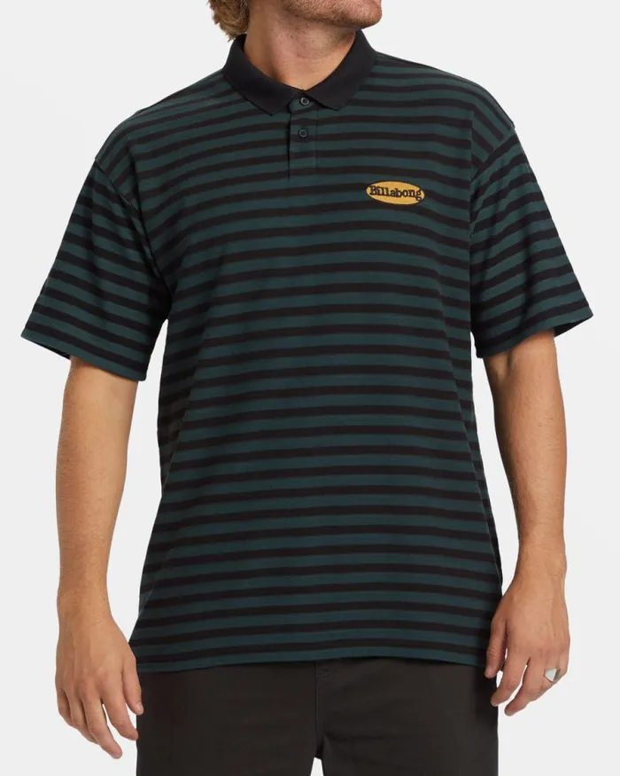 Billabong Shirts Neutron Short Sleeve Polo Shirt Black 8211 Men
