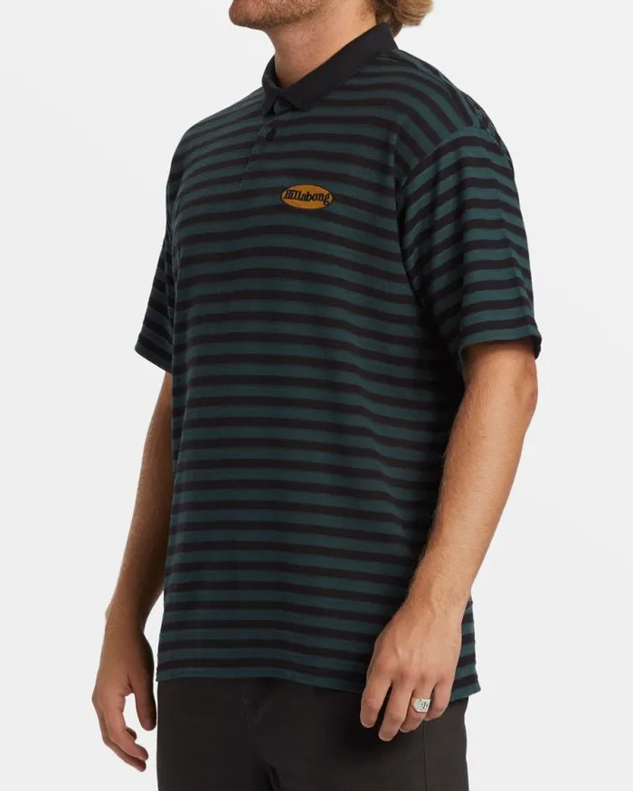 Billabong Shirts Neutron Short Sleeve Polo Shirt Black 8211 Men