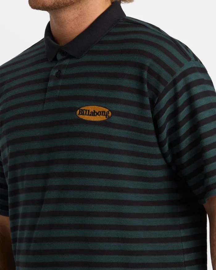 Billabong Shirts Neutron Short Sleeve Polo Shirt Black 8211 Men