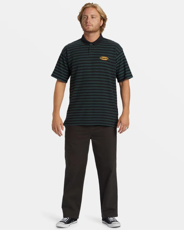 Billabong Shirts Neutron Short Sleeve Polo Shirt Black 8211 Men