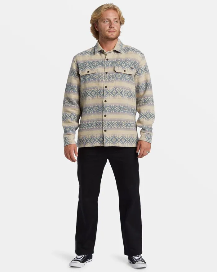 Billabong Shirts Offshore Jacquard Flannel Long Sleeve Shirt Taupe 8211 Men Billabong Shirts Offshore Jacquard Flannel Long Sleeve Shirt Taupe 8211 Men