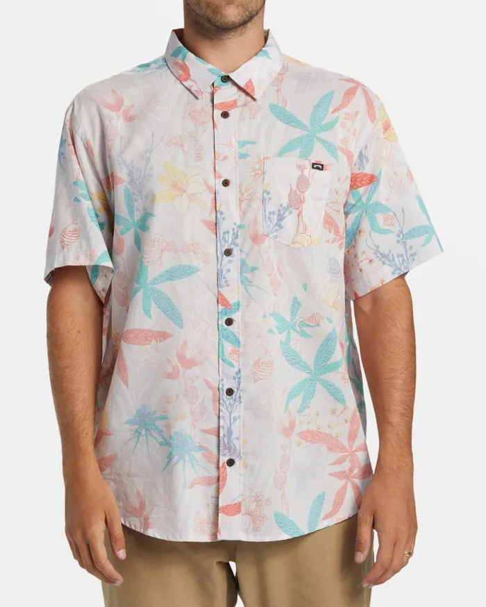 Billabong Shirts Sundays Short Sleeve Shirt Fog 8211 Men