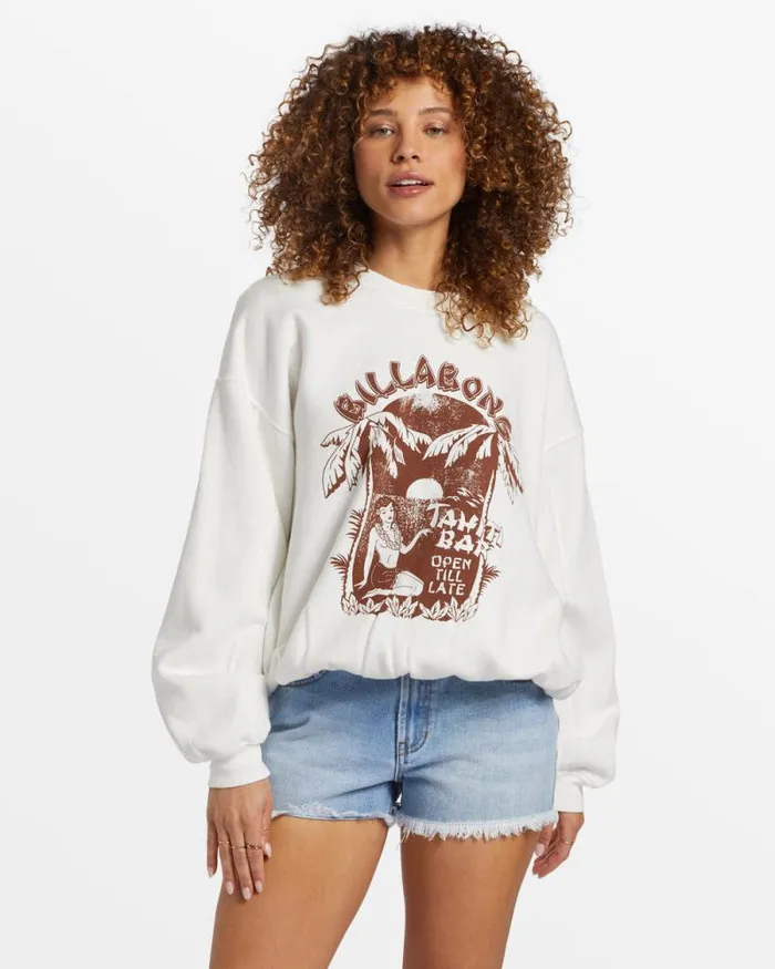 Billabong Sweatshirts and Fleece Aloha Kendal Crew Neck Sweatshirt Salt Crystal 8211 Women