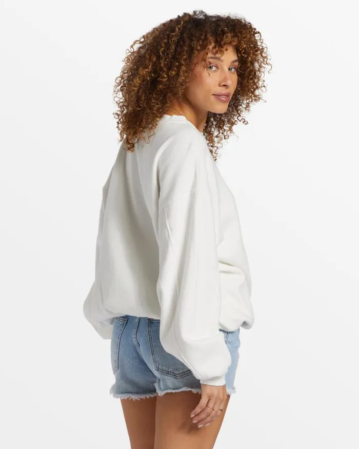 Billabong Sweatshirts and Fleece Aloha Kendal Crew Neck Sweatshirt Salt Crystal 8211 Women