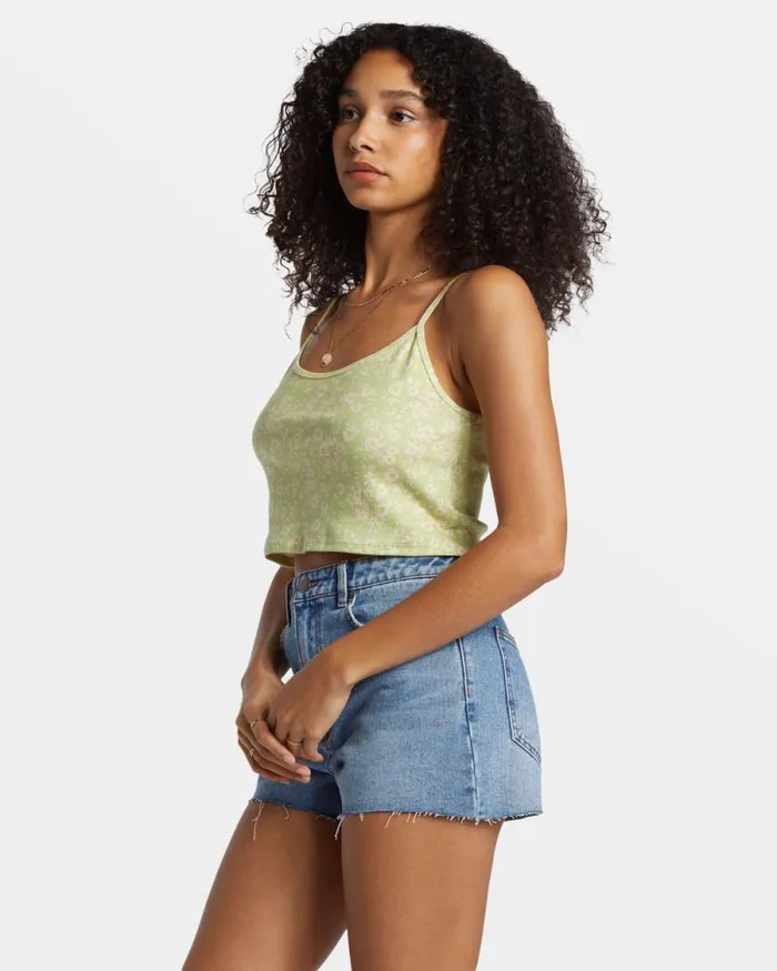 Billabong Tops Aloe Cropped Tank Top Willow 8211 Women Billabong Tops Aloe Cropped Tank Top Willow 8211 Women